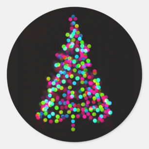 Christmas Tree Jewels Classic Round Sticker