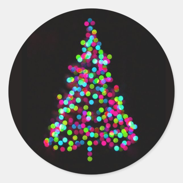 Christmas Tree Jewels Classic Round Sticker (Front)