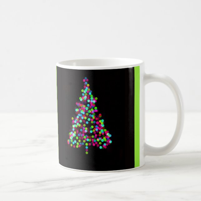 Christmas Tree Jewels on Green Coffee Mug (Right)