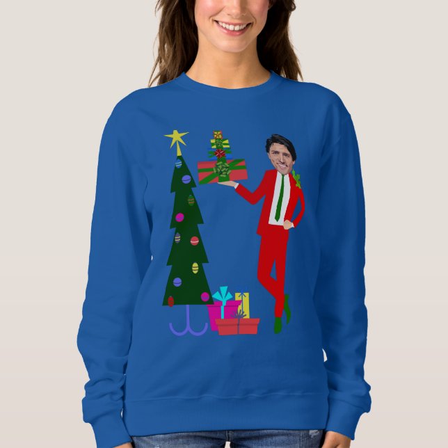christmas tree justin trudeau sweatshirt (Front)