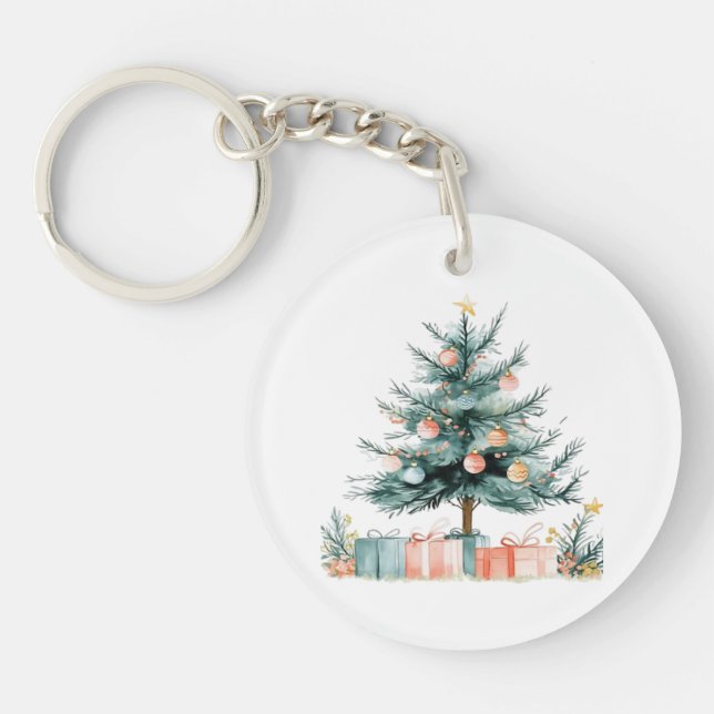 Christmas tree  key ring (Front)
