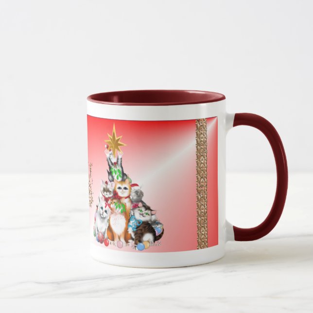 Christmas Tree Kittens  Mug (Right)