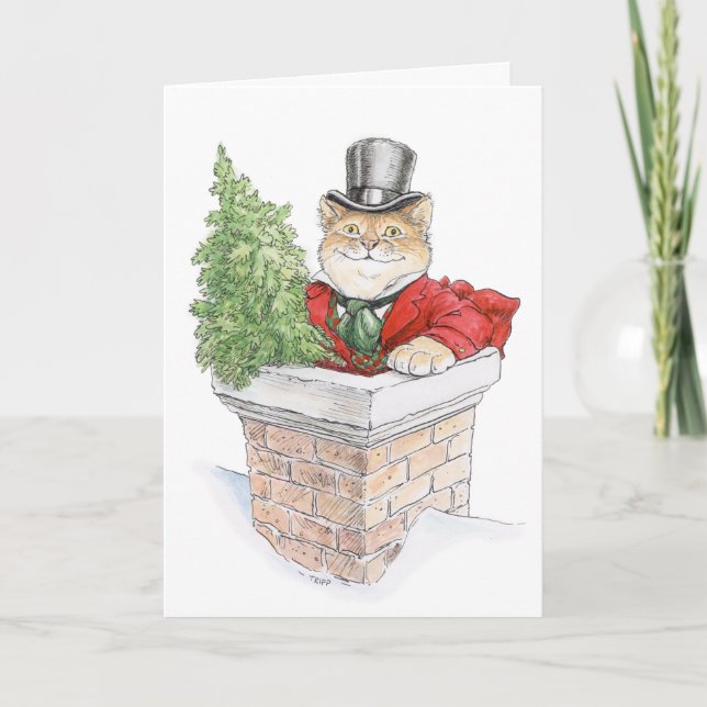 Christmas Tree Kitty Card (Front)