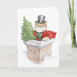 Christmas Tree Kitty Card