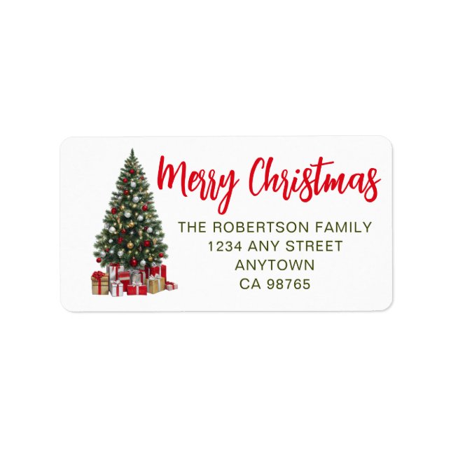 Christmas tree label (Front)