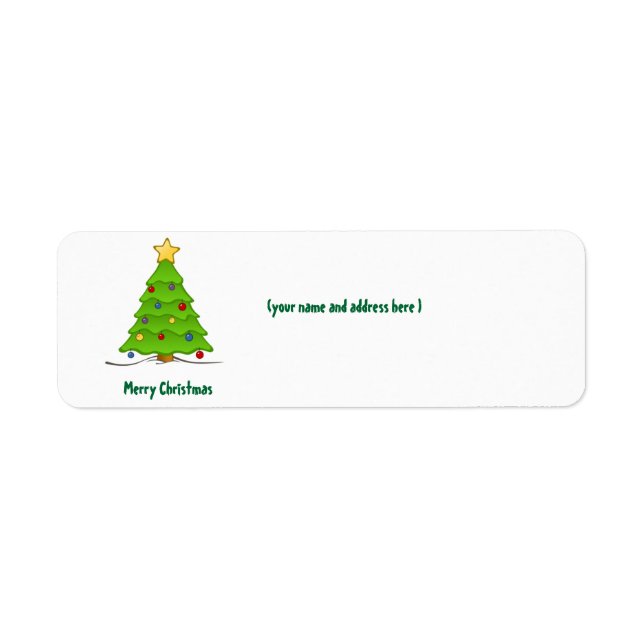 Christmas Tree Label (Front)