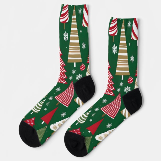 christmas tree land socks (Left)