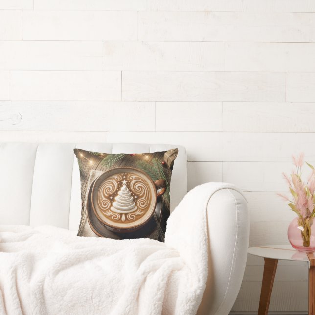 Christmas Tree Latte Cushion (Couch)