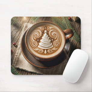 Christmas Tree Latte Mouse Mat