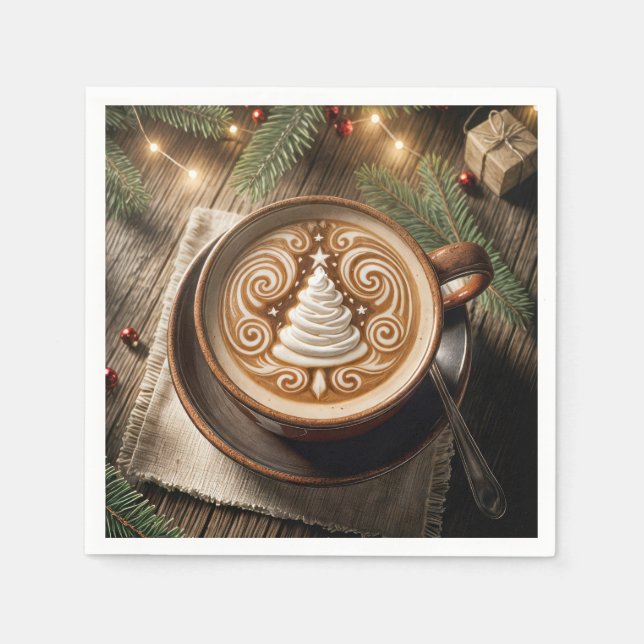 Christmas Tree Latte Napkin (Front)