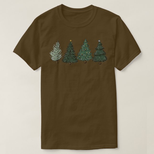 Christmas Tree Led Light Pine Tree Xmas Light Camp T-Shirt (Design Front)