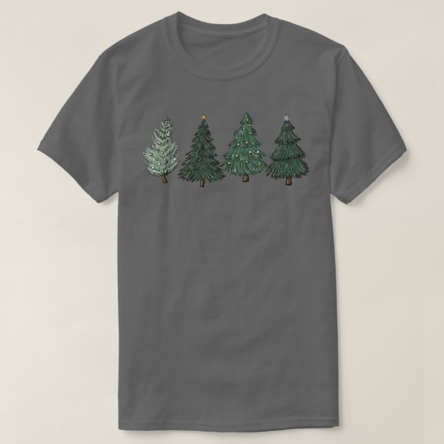 Christmas Tree Led Light Pine Tree Xmas Light Camp T-Shirt (Design Front)
