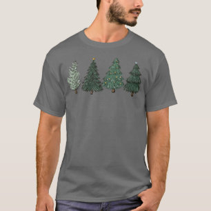 Christmas Tree Led Light Pine Tree Xmas Light Camp T-Shirt