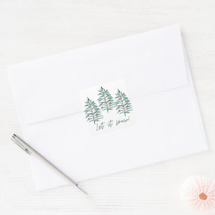 Christmas tree - Let it snow Square Sticker