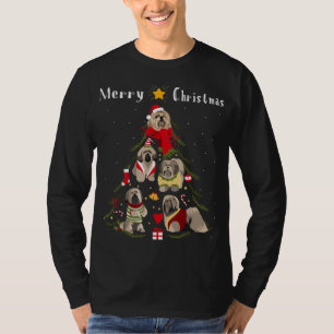 Christmas Tree Lhasa Apso Lover Xmas Dog Owner New T-Shirt