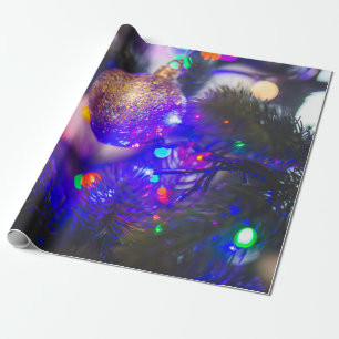 Christmas Tree Light Decoration Wrapping Paper