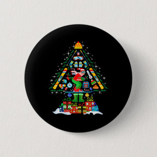 Christmas Tree Light Xmas Skiing Ski Snowboard Sno 6 Cm Round Badge