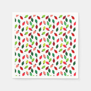 Christmas Tree Lights Bulb Pattern Paper Napkins