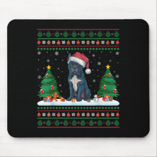 Christmas Tree Lights Cane Corso Dog Santa Ugly Xm Mouse Mat