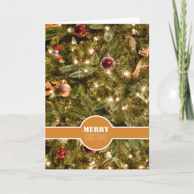 Christmas Tree Lights, Christmas Greeting Card (Front)