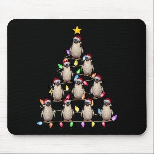Christmas Tree Lights Men Women Santa Penguin Xmas Mouse Mat