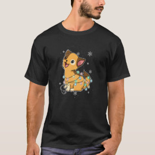 Christmas Tree Lights Ornaments Festive Cats Kitte T-Shirt