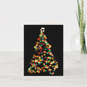 Christmas Tree Lights, outdoor, bokeh, twinkle Holiday Card