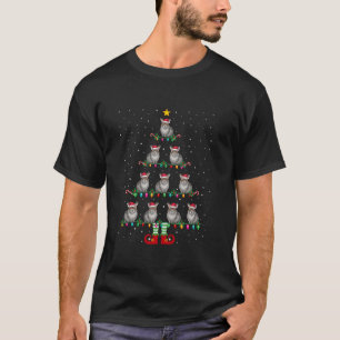 Christmas Tree Lights Santa Hat ELF Pika Xmas Tree T-Shirt