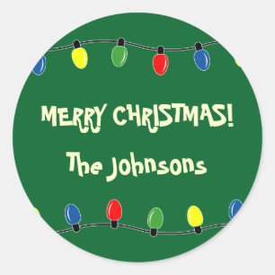 Christmas tree lights stickers   Personalizable