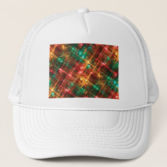 christmas tree lights trucker hat (Front)