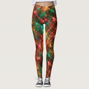 christmas tree lights xmas leggings