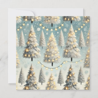 Christmas Tree Lit Print Design Invitation