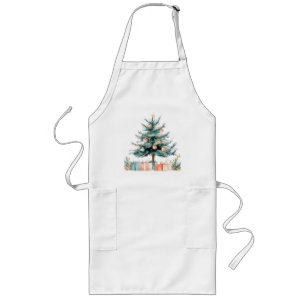Christmas tree long apron