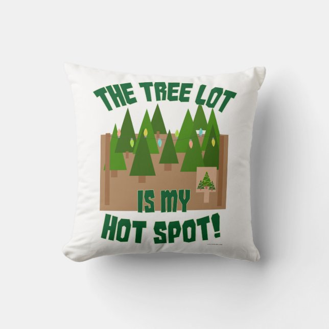 Christmas Tree Lot Hot Spot Winter Cartoon Art  Cushion (Front)