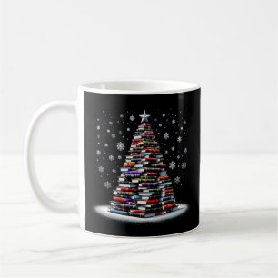 Christmas Tree Love Reading Books Librarian Coffee Mug