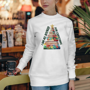 Christmas Tree Made of Books Funny Quote Teachers T-Shirt