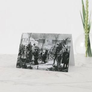 Christmas tree market in the Augustusplatz Holiday Card