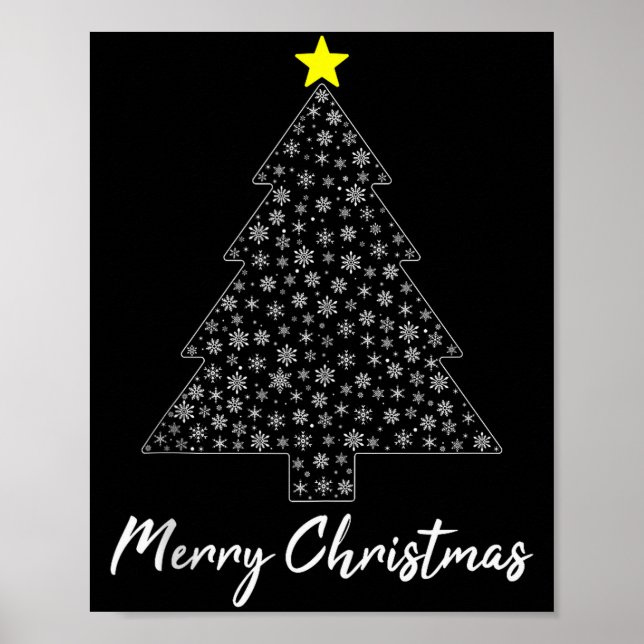 Christmas Tree Matching Family Santa Claus Holiday Poster (Front)