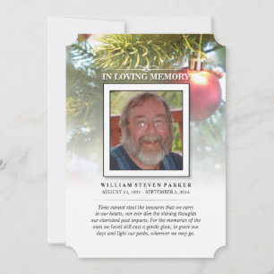 Christmas Tree Memorial & Thank You Poem Card