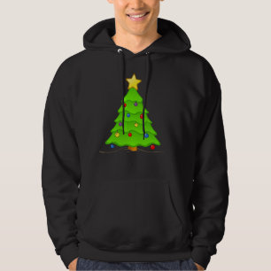 Christmas Tree Men's Basic Hooded Sweatshirt