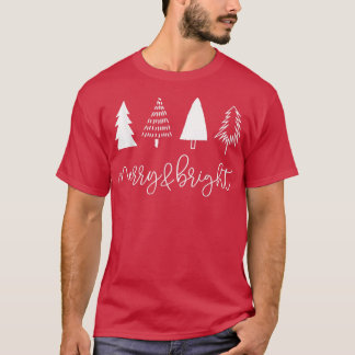 Christmas Tree Merry And Bright Merry Christmas Xm T-Shirt