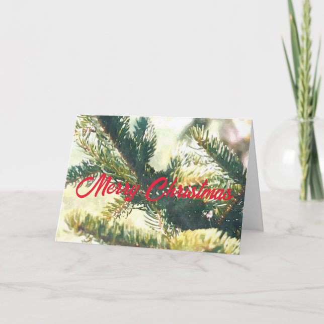 CHRISTMAS TREE MERRY CHRISTMAS CARD (Front)