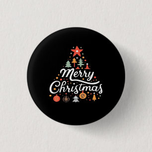 Christmas Tree Merry Christmas Classic 3 Cm Round Badge
