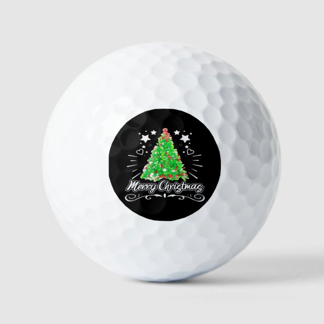 Christmas Tree Merry Christmas Essential Golf Balls (Front)