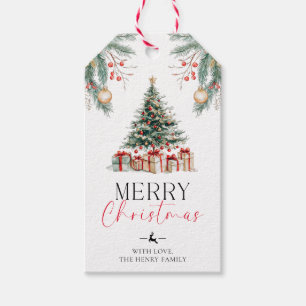 Christmas Tree Merry Christmas Gift Tags