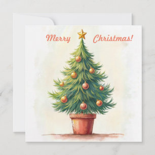 Christmas tree. Merry Christmas! Holiday Card