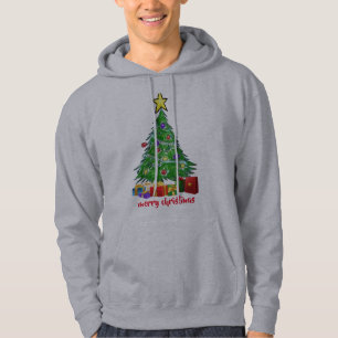 Christmas tree merry christmas womens men's hoodie