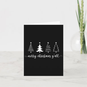 Christmas Tree Merry Christmas Y'all Cute Women's Card