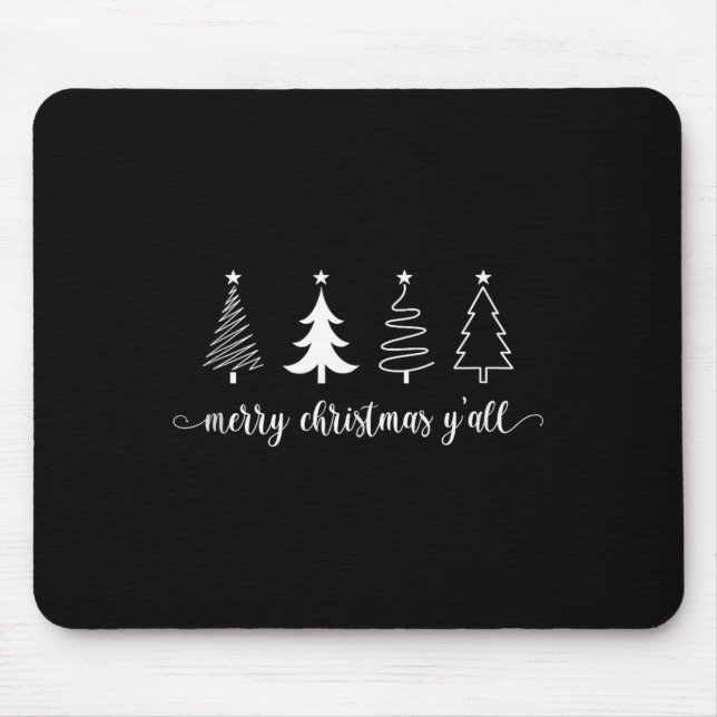 Christmas Tree Merry Christmas Y'all Cute Women's  Mouse Mat (Front)