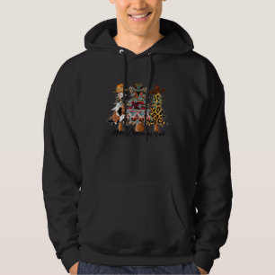 Christmas Tree Merry Xmas Y'all Cow Hide Hoodie